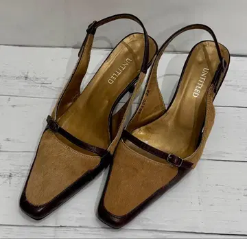 [ 새상품급 ] UNTITLED 슬링백 하이힐 / 23cm