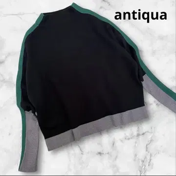 안티쿠아 더블 자카드 배색 니트