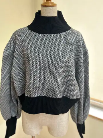 JANASIS 하이넥 니트탑