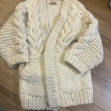 TODAYFUL 아이보리 케이블 니트 가디건