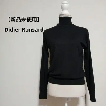 [ 미사용 새상품 ] 터틀넥 스웨터 실크 캐시미어 블랙 프랑스제