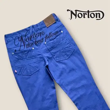 [ 새상품급 ] Norton 백 로고 자수 컬러 청바지
