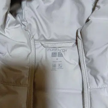 택없는 새상품 PUFFTECH 화이트 다운 자켓 M