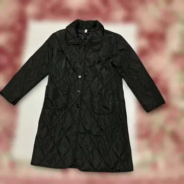 LIAN 블랙 퀼팅 롱 코트 (새상품)