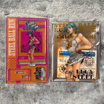 죠죠 캐러밴 루시 스틸 금박 클리어 카드 아크릴 스탠드