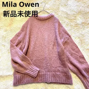 [ 택 포함 새상품 ] 미라 오웬 모헤어 양모 풀오버 니트 크루넥