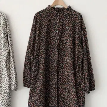 사만사 모스모스 [ S/M 사이즈 ] 백리본 셔츠 원피스 (꽃무늬)