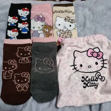 헬로키티 삭스 5켤레 세트 수납 봉투 포함