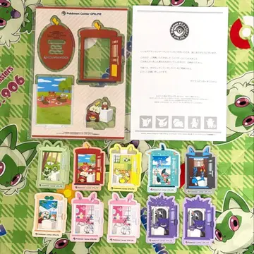 포켓몬 센터 온라인 한정판 뜨아거(호게타) 아크릴 스탠드 스티커 10장