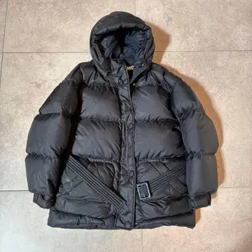IENKI IENKI 블랙 다운 자켓 후드 부착