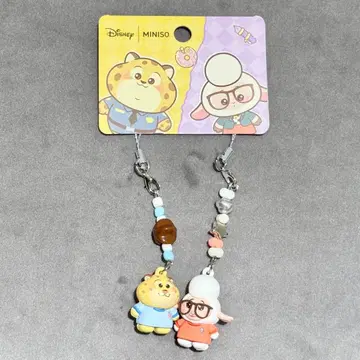 해외 MINISO 주토피아 크라울하우저 벨웨더 부시장 키링