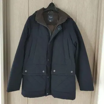 네이비 퀼팅 자켓 후드 부착 Kent