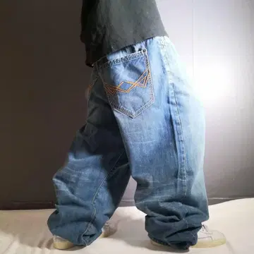 초와이드! Sean John 숀 존 자수 배기 데님 팬츠 W36