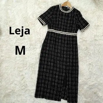 Leja 레자 트위드 원피스 블랙