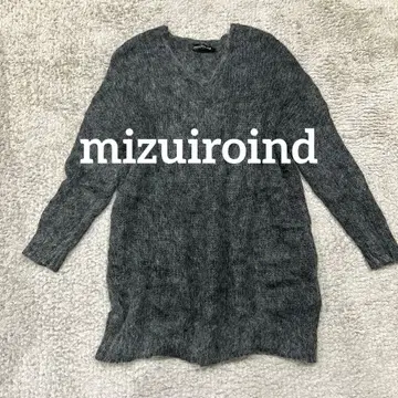 mizuiroind 니트 스웨터 모헤어 울 루즈핏