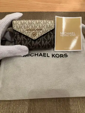 MICHAEL KORS 3단 폴더형 지갑 골드/브라운