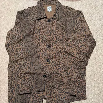 레오파드 무늬 버튼업 셔츠 XS 사이즈