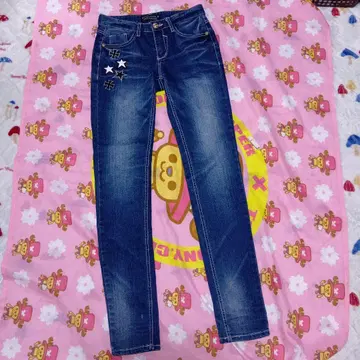 RED PEPPER 자수 디자인 데님 팬츠