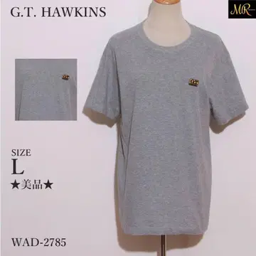 새상품급 G.T. HAWKINS 반팔 셔츠 심플 캐주얼 로고 자수