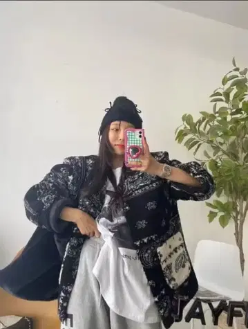 레트로 V넥 양가죽 숏 자켓