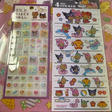 덤 포함 일광화상 산리오 캐릭터 타일 씰 오하지키 플레이크