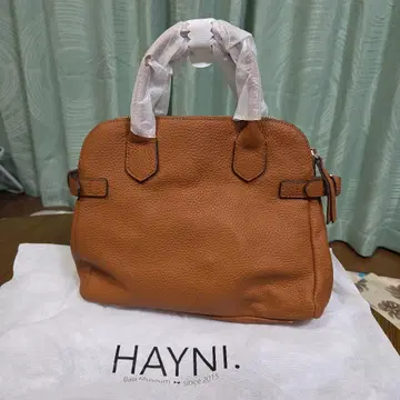 HAYNI 브라운 가죽 핸드백 중형