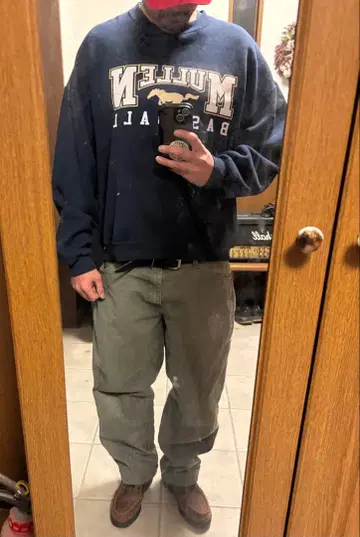 러셀 맨투맨 짧은 기장 박스 실루엣 (검색 챔피온)