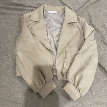 베이지 스웨이드 자켓 라이더스