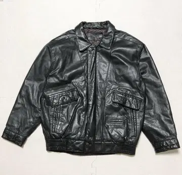 빈티지 소가죽 A-2 플라이트 자켓 봄버 자켓 가죽 자켓