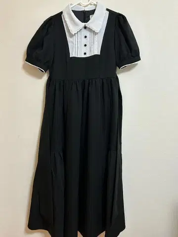 An MILLE 피코 레이스 옷깃 플레어 원피스