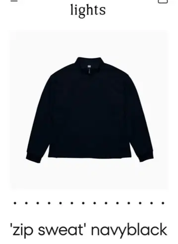 더 하이라이츠 zip sweat navy black 셋업