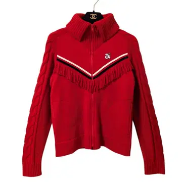 미사용 새상품 알치비오 archivio 프린지 블루종 니트 로고 M