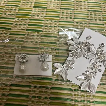 리프 디자인 and 펄 귀찌 2세트