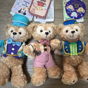 더피 인형 배지 키링 3개 세트