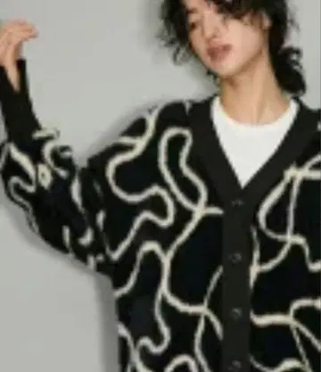 ADAM ET ROPE 페더얀 니트 가디건 블랙 아우터