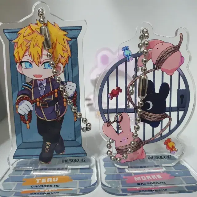 지하군 아크릴 스탠드 키링 테루,못케 일괄