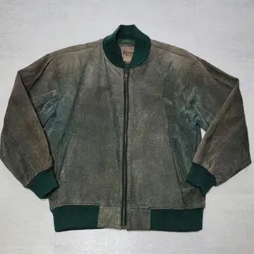 빈티지 돈피 피그스킨 가죽 블루종 가죽 자켓 봄버