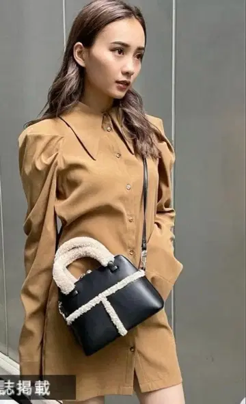 EMODA 빅 칼라 셔츠 원피스