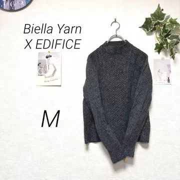 10820 Biella Yarn X EDIFICE 울 니트 M 무지