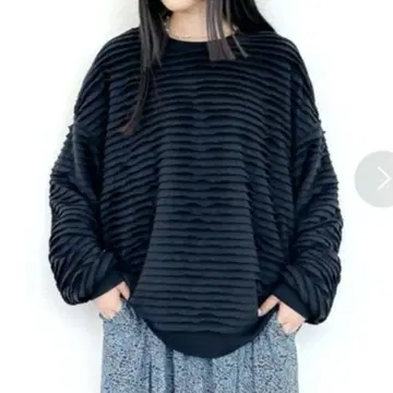 [새상품] 니코앤드 프릴 크루 루즈 풀오버 블랙