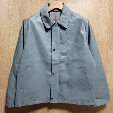 [ L 사이즈 ] 워크맨 신세틱 가죽 카 코트 그레이