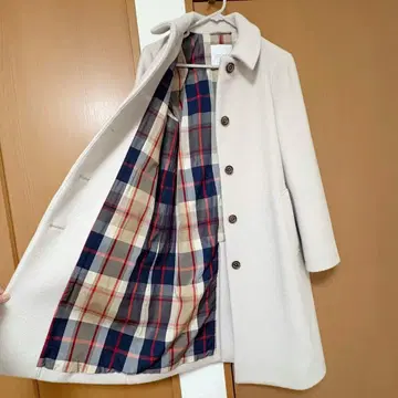 [새상품급] 매킨토시 롱 코트 피코트 아이보리 울