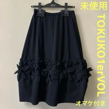 TOKUKO1erVOL(토쿠코) 모티브 부착 저리 스커트
