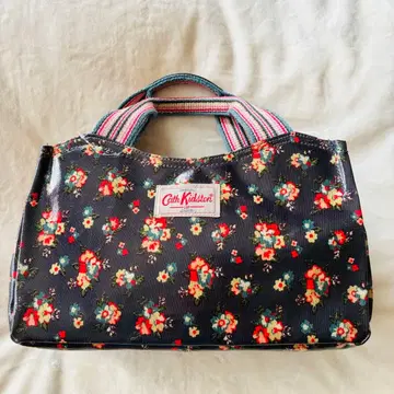 미사용 Cath Kidston 꽃무늬 토트백 네이비 계열