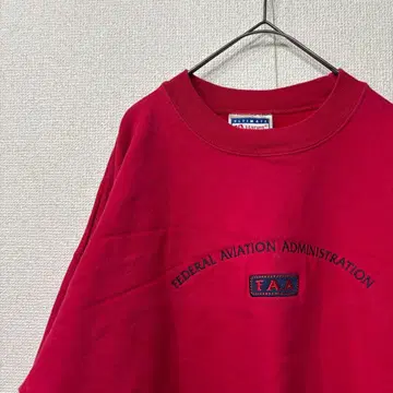 헤인즈 맨투맨 자수 로고 레드 미국 빈티지 의류 L 3405