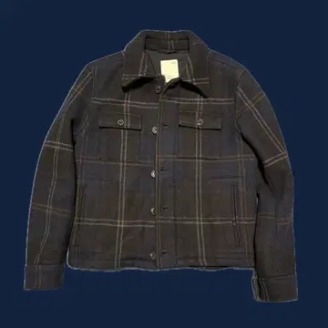 GAP 갭 짧은 기장 체크 블루종 자켓 구제 의류 하나뿐인 아이템