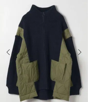 niko and - 리브 x 퀼트 지퍼 블루종