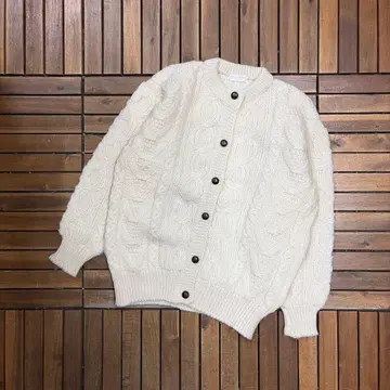 BANK of CLOUDS 아란 니트 케이블 니트 가디건