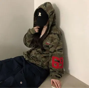 카모 패턴 후드티 한국 카모 무늬
