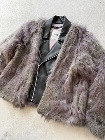 GYDA 인조 모피 가죽 자켓